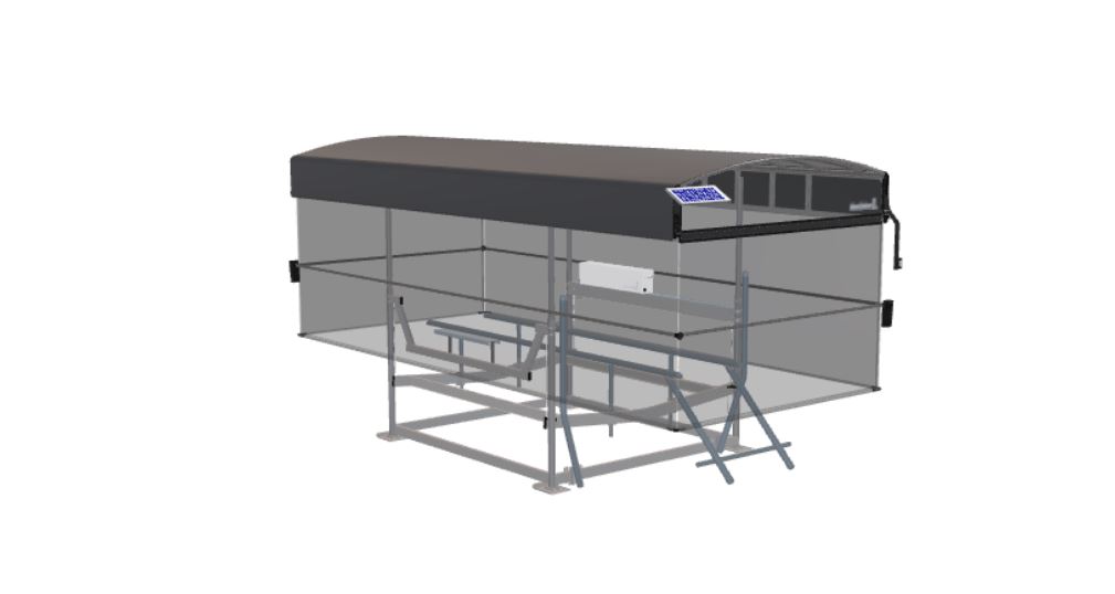 2026 ShoreStation 5000lb Hydraulic - Pontoon/Tritoon with REVOLUTION roof system and ShoreScreen